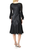 Komarov Bell Sleeve Short Black Dress