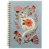 Danica Catbloom Embroidered Notebook