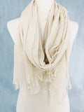 JC Sunny Fashion Soft As Cashmere Oversized Solid Frayed-Edge Scarf Shawl