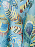 JC Sunny Fashion Teal-Multi Feather Scarf