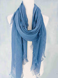 JC Sunny Fashion Soft As Cashmere Oversized Solid Frayed-Edge Scarf Shawl