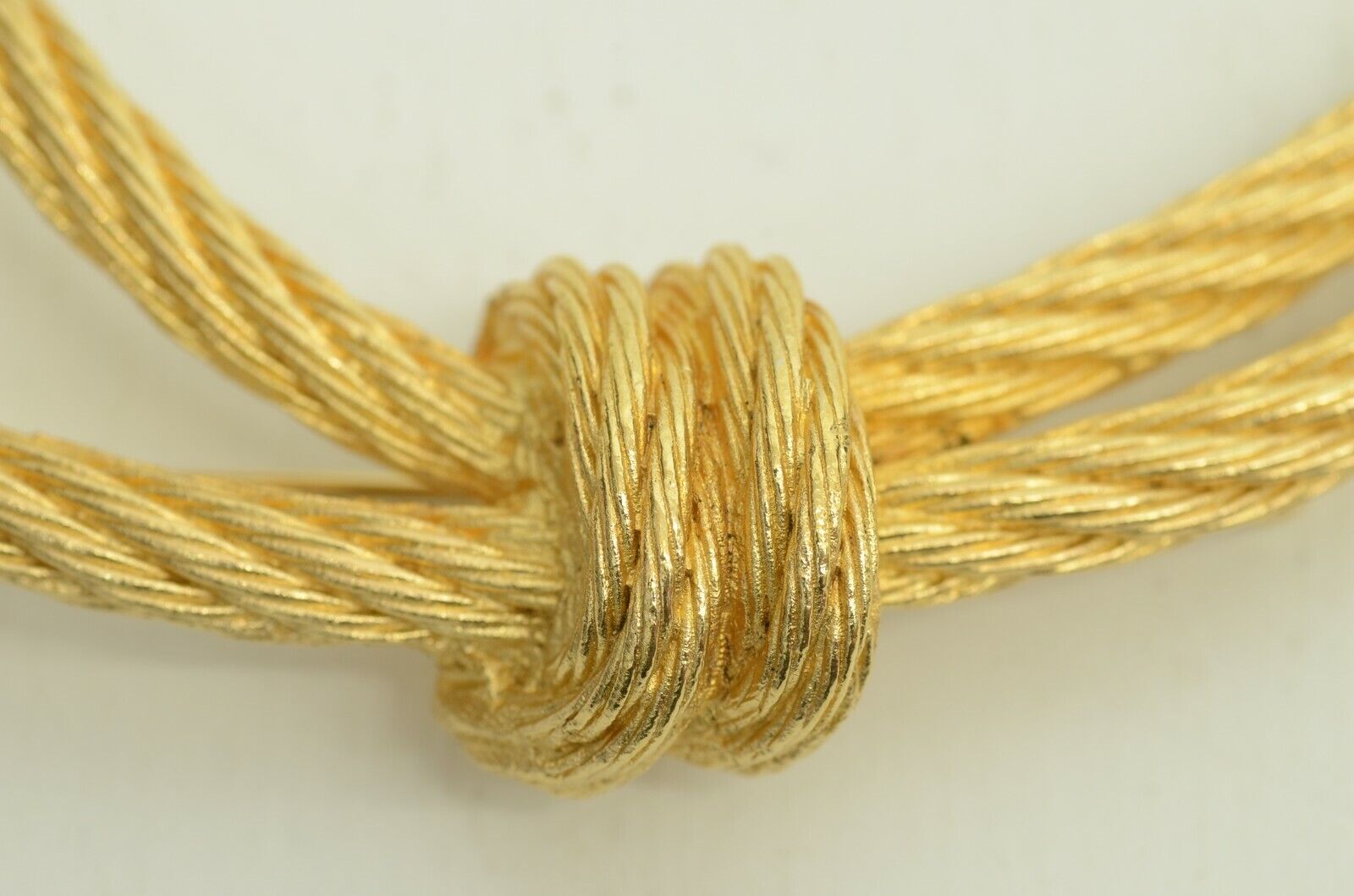 Christian Dior Authentic Signature Rope Gold Brooch Pin 
