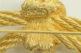 Christian Dior Authentic Signature Rope Gold Brooch Pin