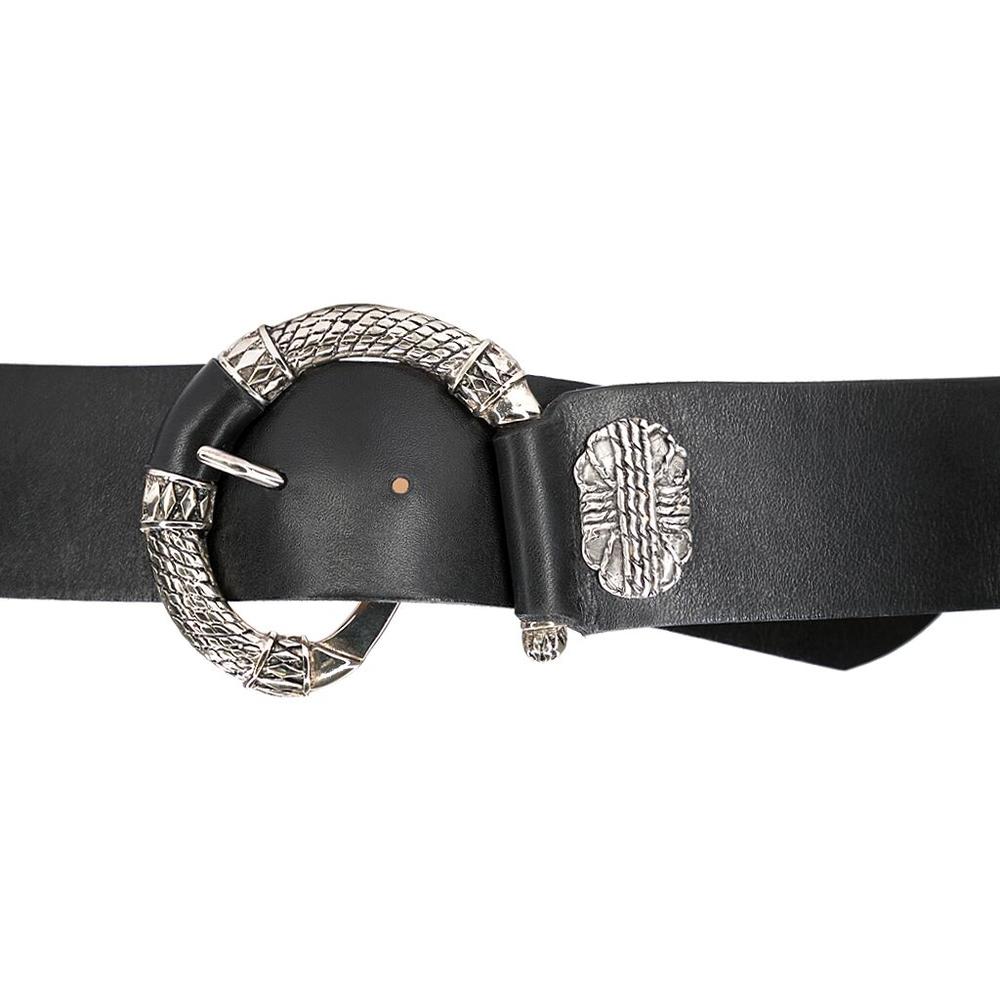 Streets Ahead Genuine Leather Belt Size L NWT Lee Belt - Unisex Black Leather Belt With Gunmetal Buckle  main image 4