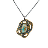 Bora Sterling Silver Turquoise Pendant Necklace