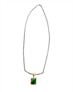 Bora Gold Plated Emerald Necklace
