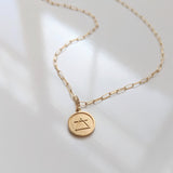 Thatch Jewelry 14K Gold Air Elements Pendant Necklace Libra Aquarius Gemini
